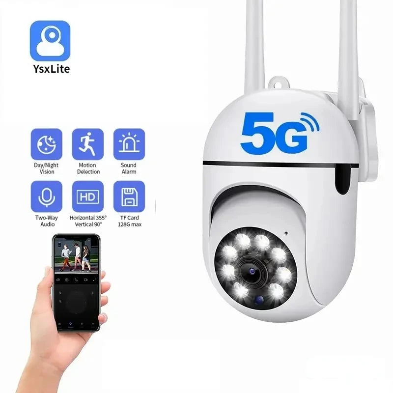 5g wifi câmeras de vigilância câmera ip hd 1080p ir cor cheia visão noturna proteção segurança movimento cctv câmera ao ar livre