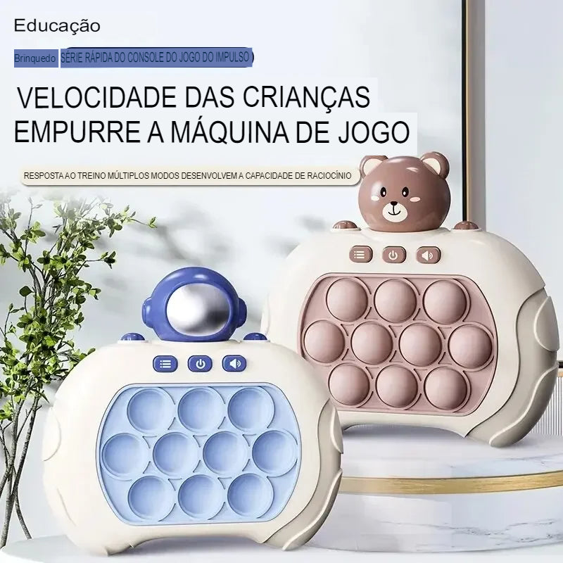 Pop rápido empurrar bolhas máquina de jogo crianças dos desenhos animados divertido whac-a-mole espremendo brinquedos anti estresse sensorial bolha pop fidget brinquedo presentes