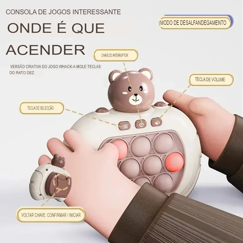 Pop rápido empurrar bolhas máquina de jogo crianças dos desenhos animados divertido whac-a-mole espremendo brinquedos anti estresse sensorial bolha pop fidget brinquedo presentes