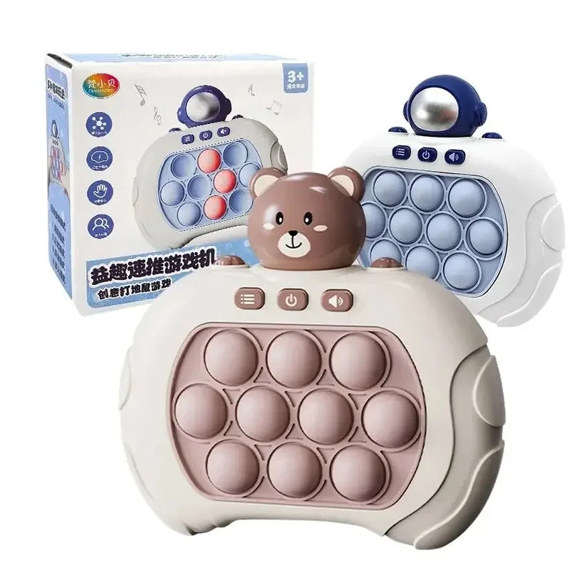 Pop rápido empurrar bolhas máquina de jogo crianças dos desenhos animados divertido whac-a-mole espremendo brinquedos anti estresse sensorial bolha pop fidget brinquedo presentes